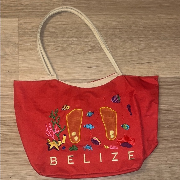 Belize Handbags - Belize Red Tote Bag